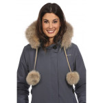 Bilodeau - Natural Coyote Fur Trim with snaps